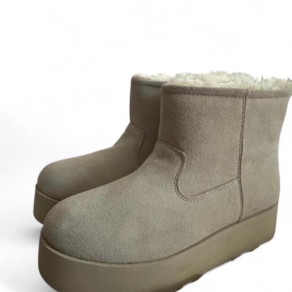 Cozy Beige Ankle Booties